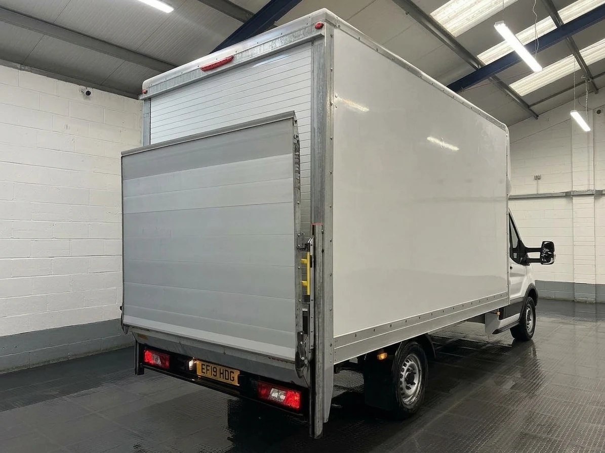 2019 Ford Transit Luton Box Van — rear three-quarter view