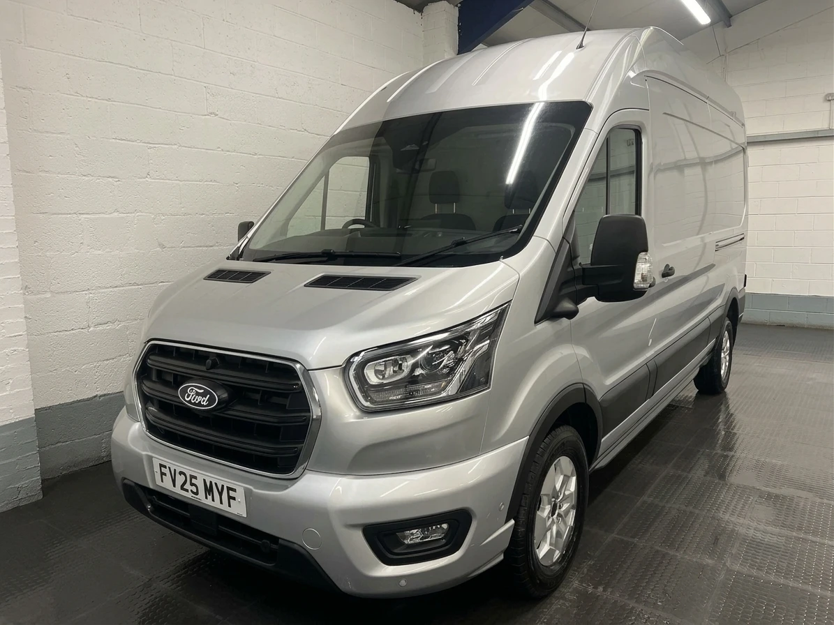 2025 Ford Transit High Roof Panel Van — front three-quarter view