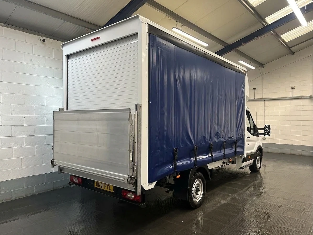 2024 Ford Transit CurtainSider Van — rear three-quarter view