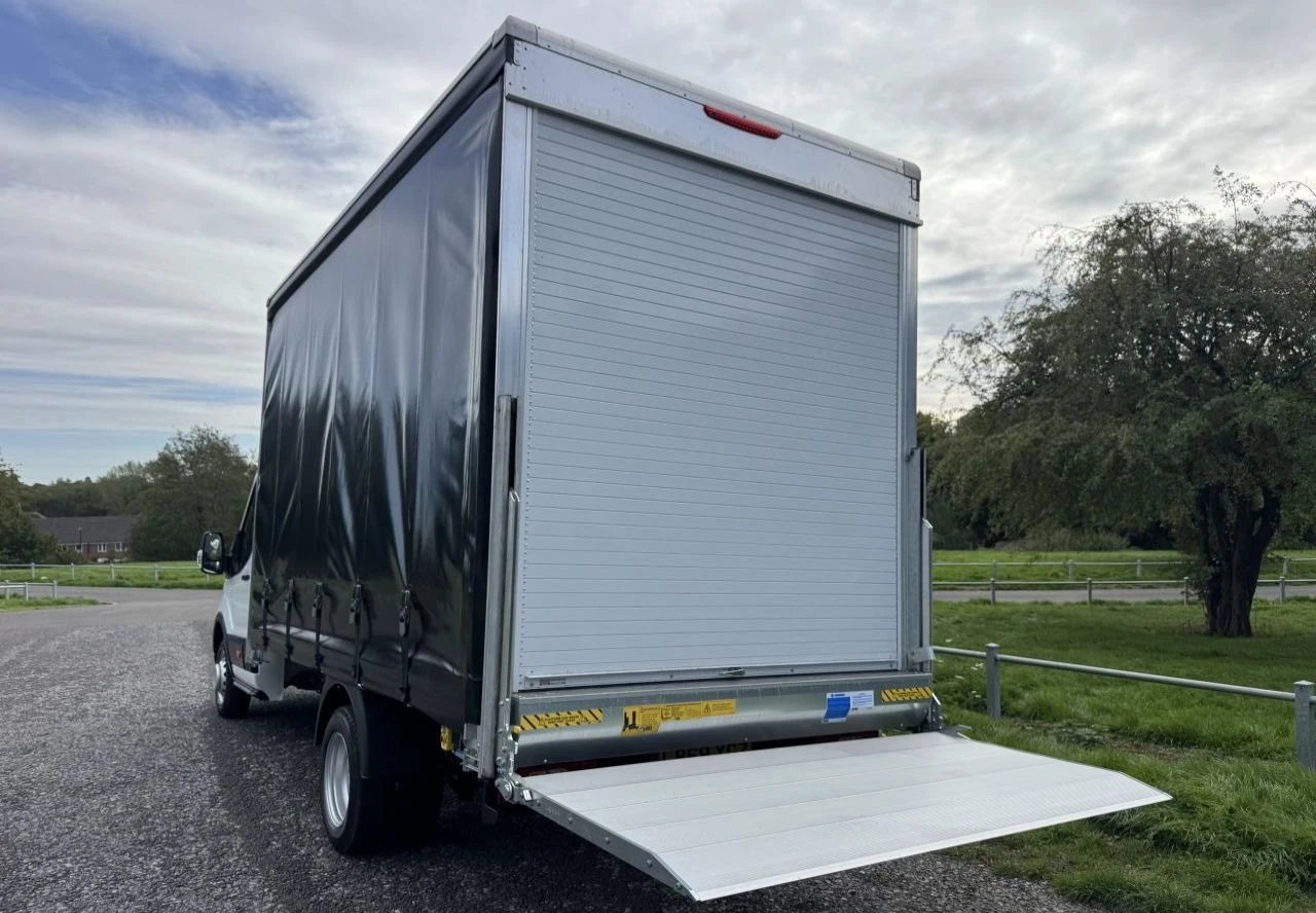 2020 Ford Transit CurtainSider Van — rear three-quarter view