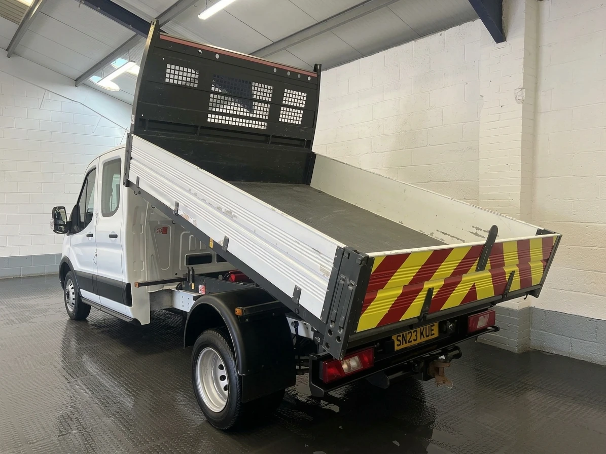 2023 Ford Transit Double Cab Tipper Van — rear three-quarter view