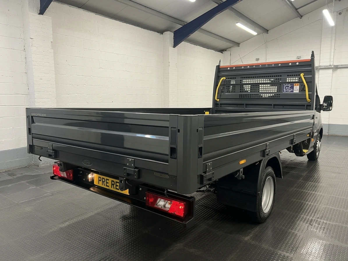 2026 Ford Transit Dropside Van — rear three-quarter view