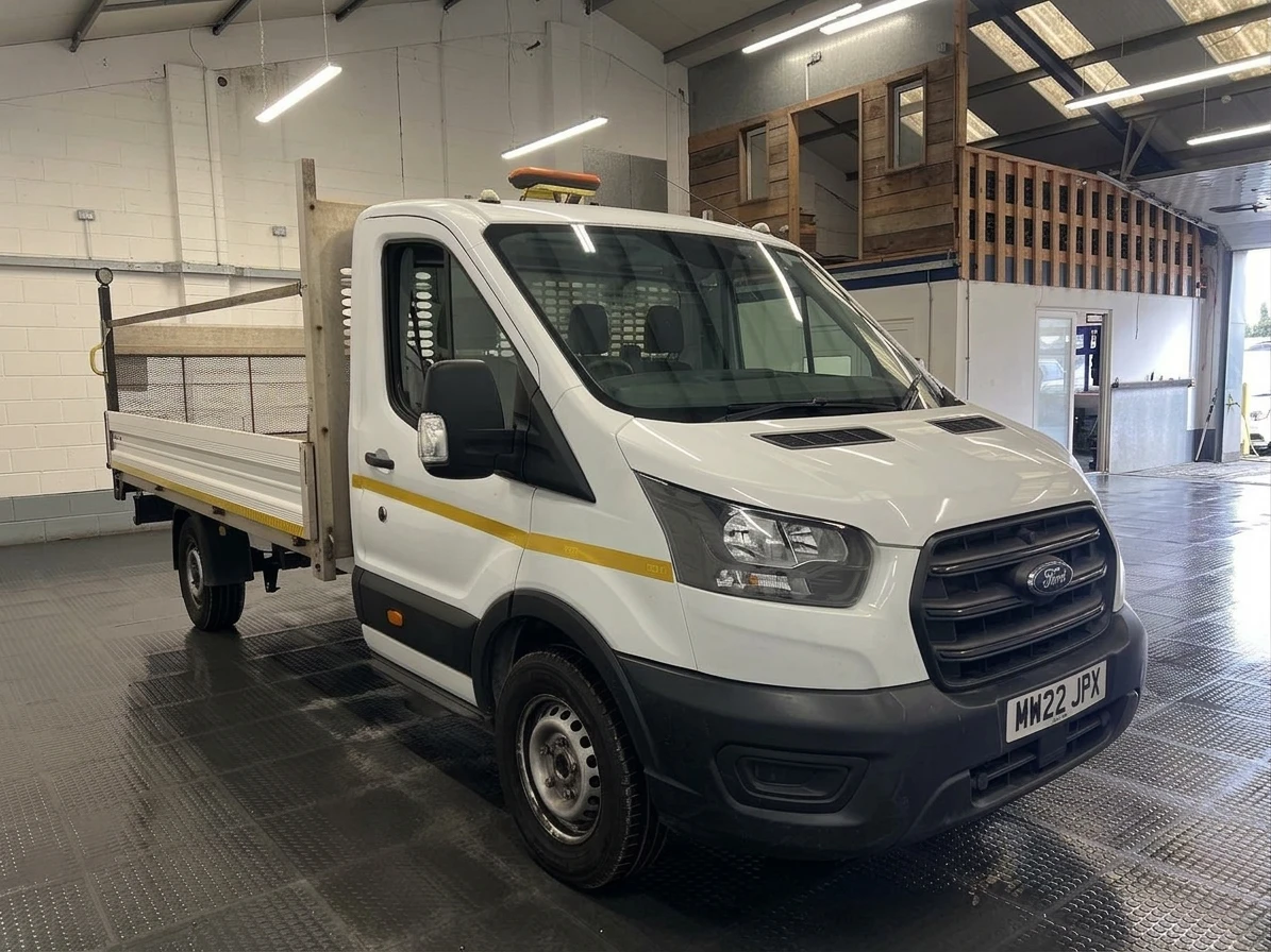 2022 Ford Transit Dropside Van — front three-quarter view