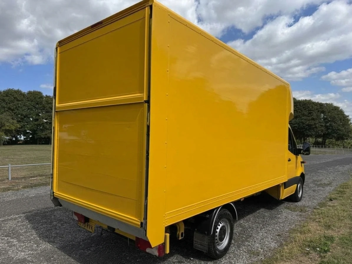2020 Mercedes-Benz Sprinter CurtainSider Van — rear three-quarter view