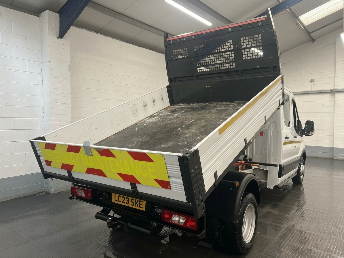 2023 Ford Transit Double Cab Tipper Van — rear three-quarter view