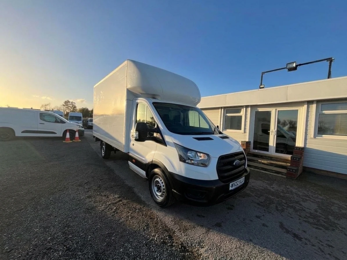 2022 Ford Transit Luton Box Van — front three-quarter view