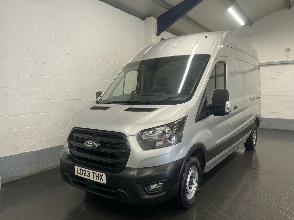 2023 Ford Transit High Roof Panel Van — front three-quarter view