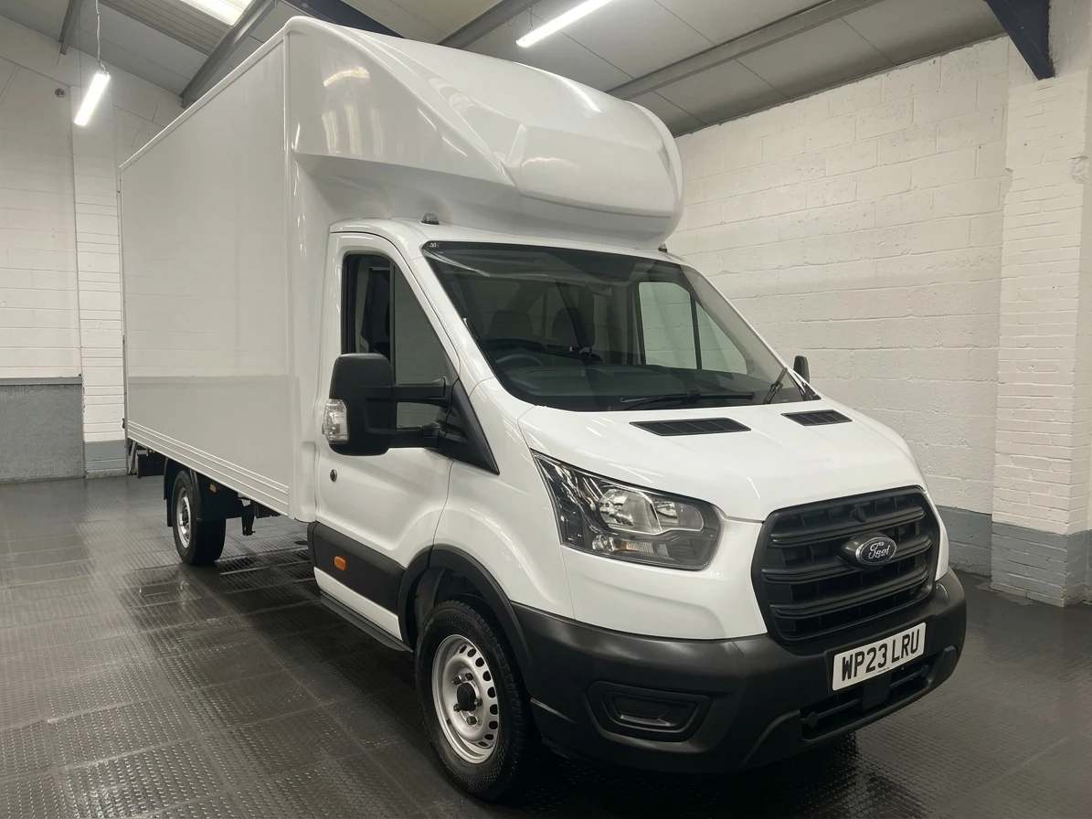 2023 Ford Transit Luton Box Van — front three-quarter view