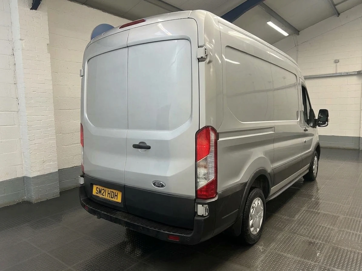 2021 Ford Transit Panel Van — rear three-quarter view