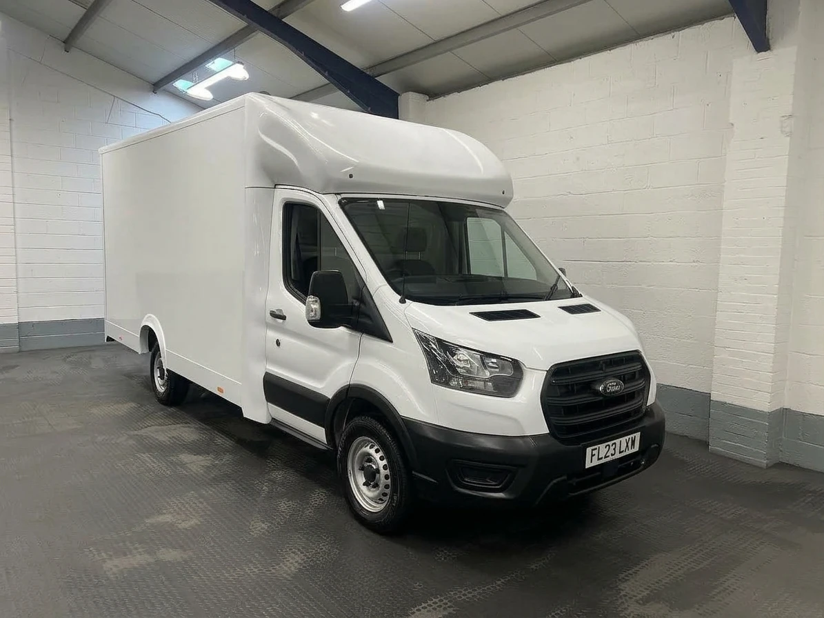2023 Ford Transit Luton Low Loader Van — front three-quarter view