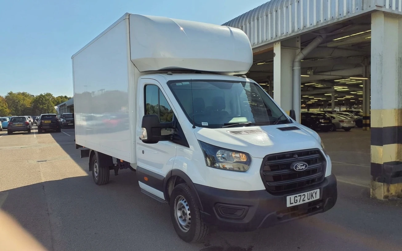 2022 Ford Transit Luton Box Van — front three-quarter view