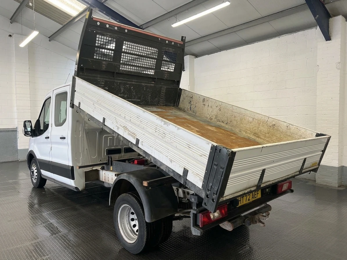 2022 Ford Transit Double Cab Tipper Van — rear three-quarter view