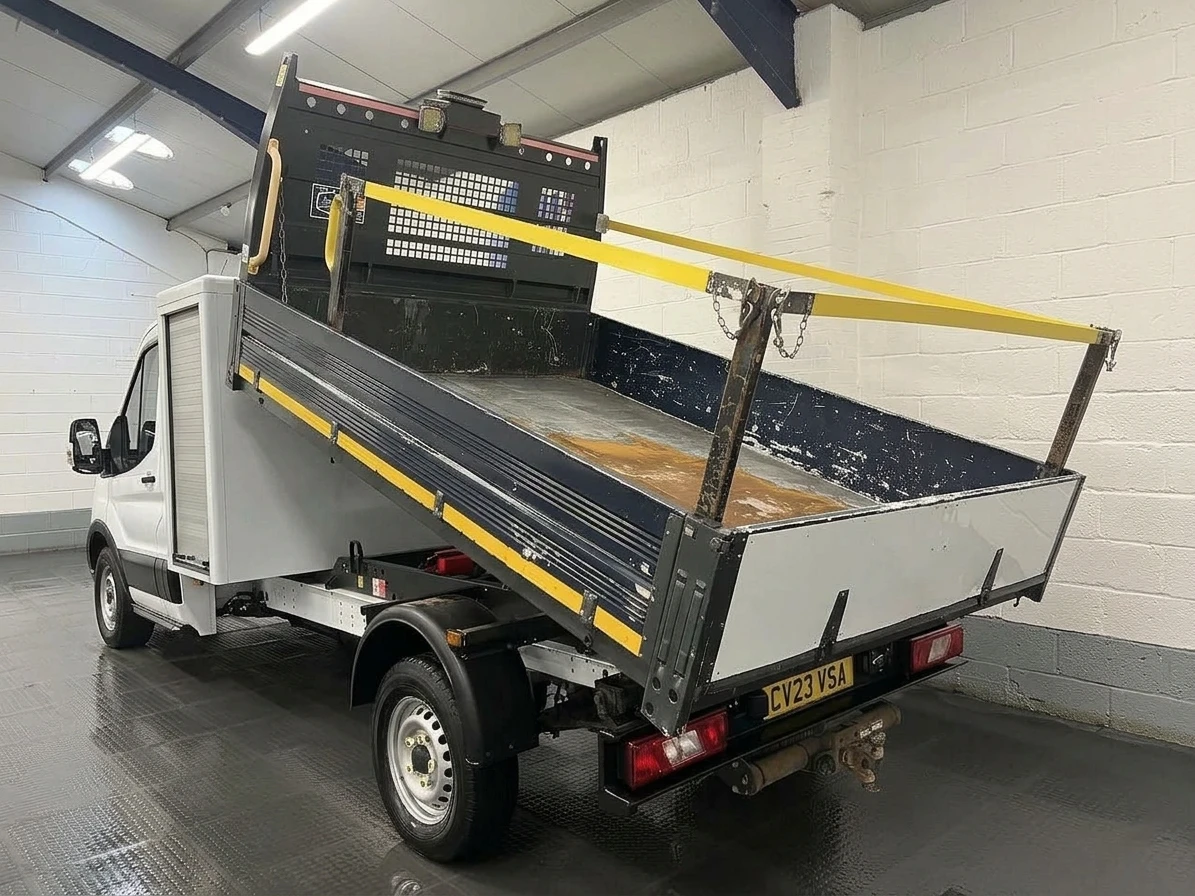 2023 Ford Transit Tipper Van — rear three-quarter view