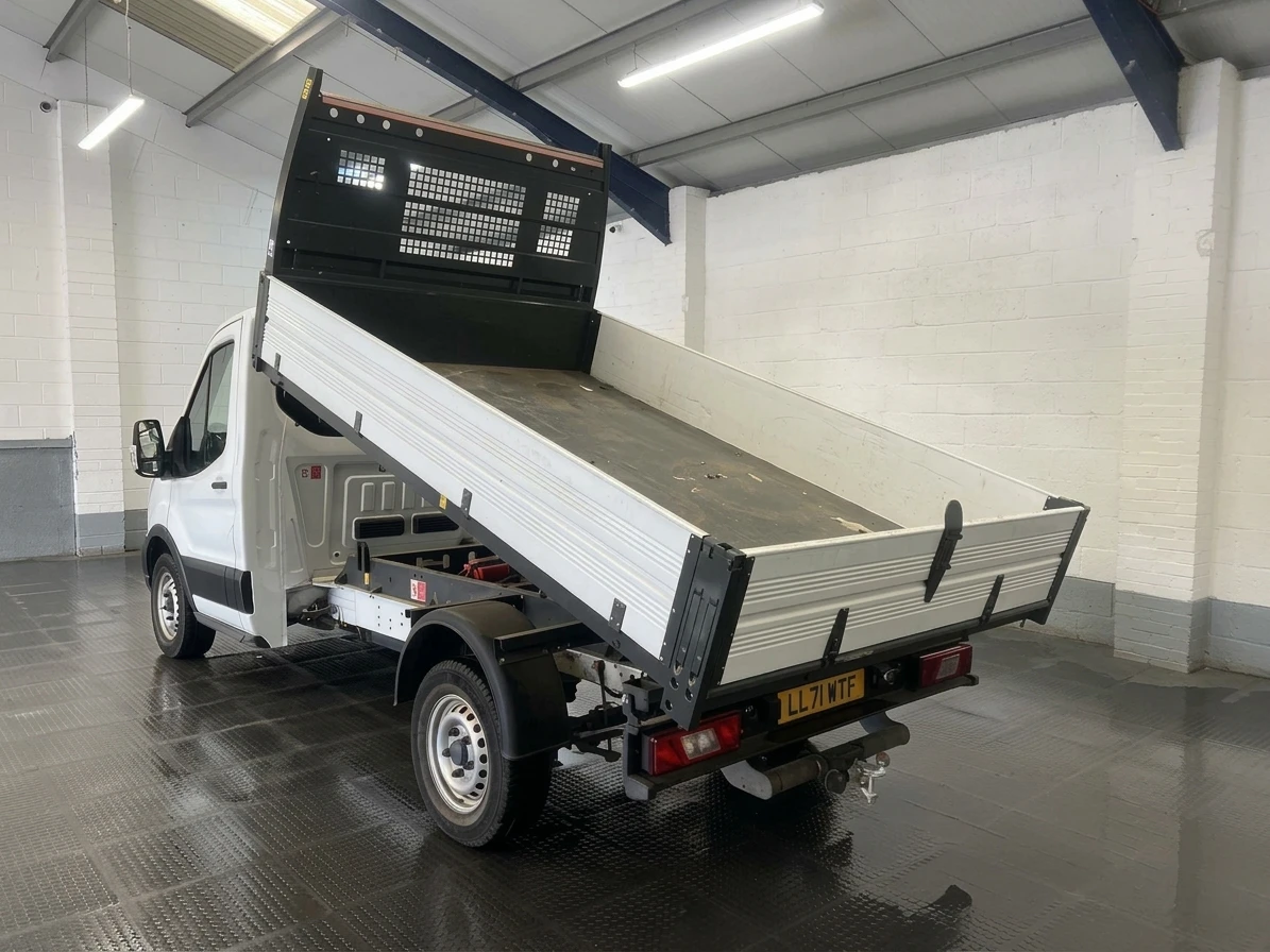 2021 Ford Transit Tipper Van — rear three-quarter view