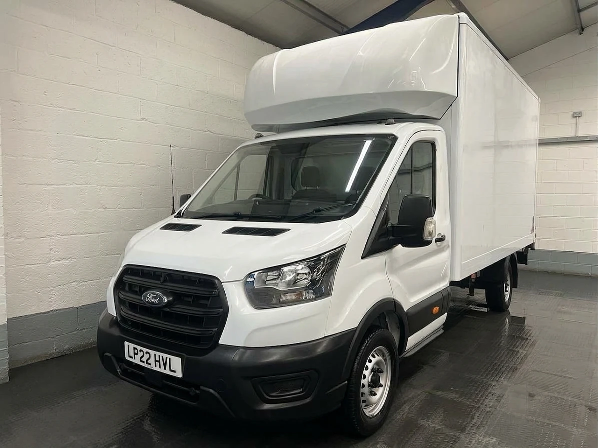 2022 Ford Transit Luton Box Van — front three-quarter view