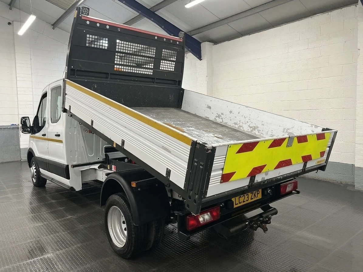 2023 Ford Transit Double Cab Tipper Van — rear three-quarter view