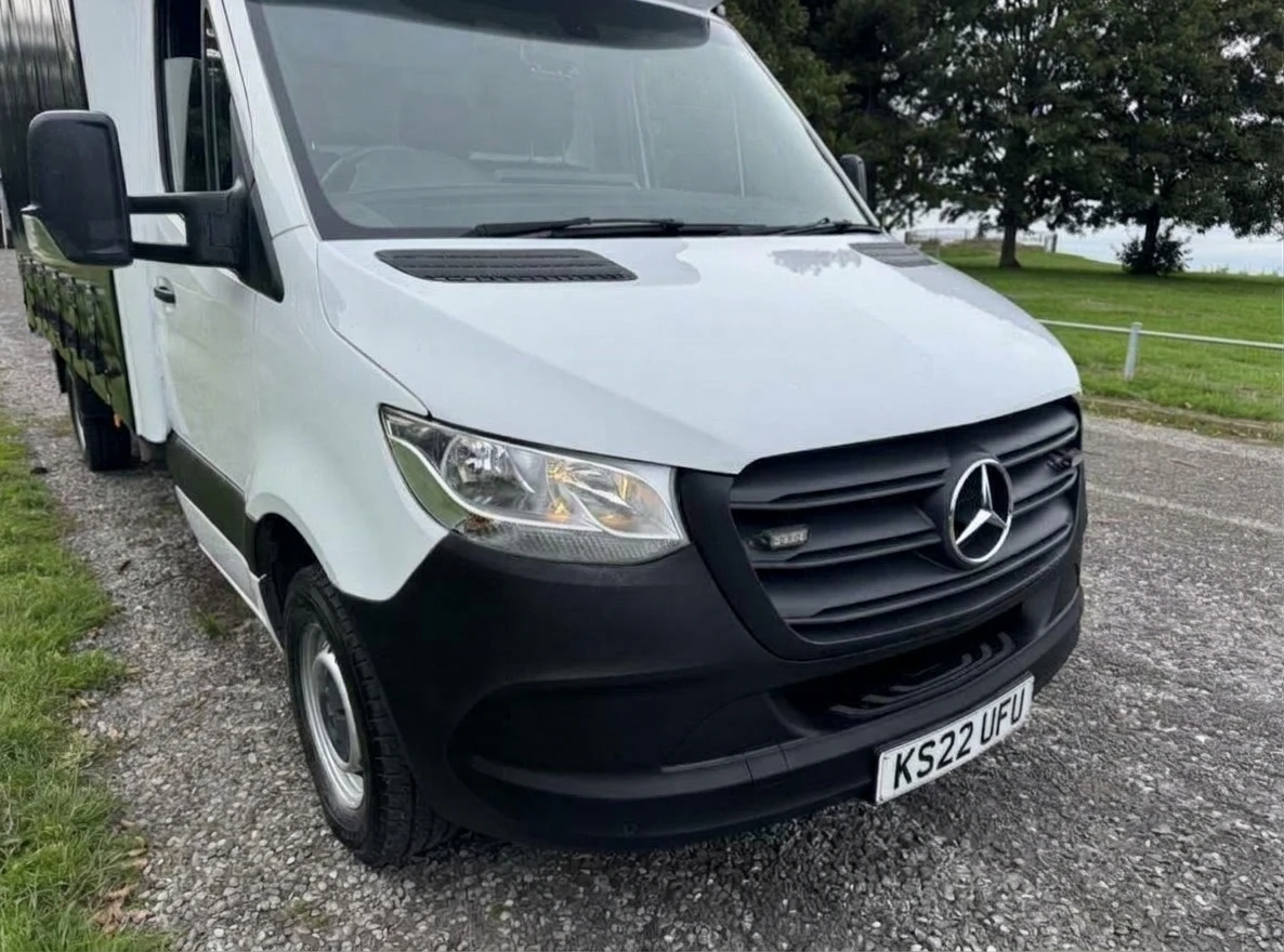 2022 Mercedes-Benz Sprinter CurtainSider Van — front three-quarter view