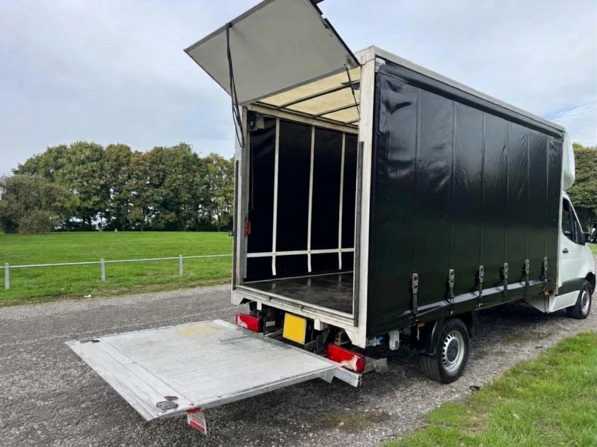 2022 Mercedes-Benz Sprinter CurtainSider Van — rear three-quarter view