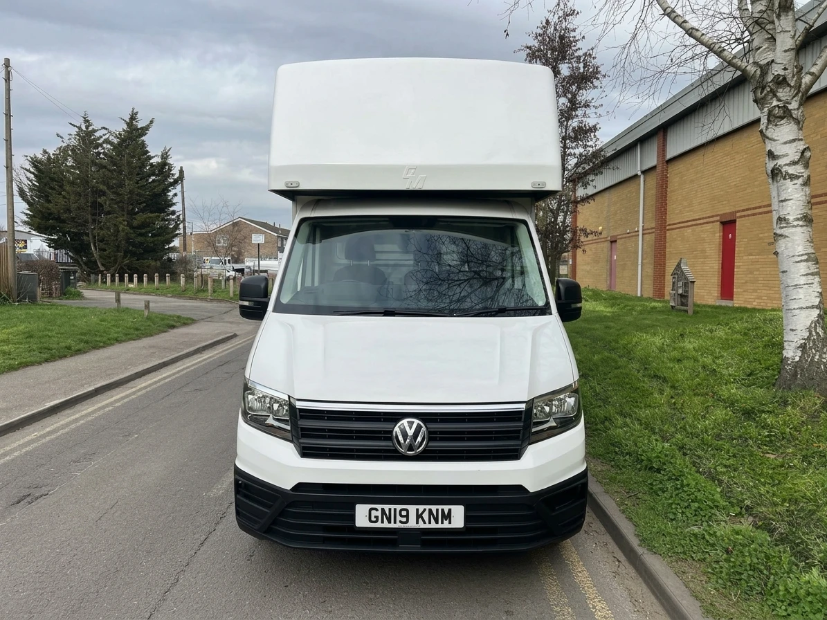 2019 Volkswagen Crafter Luton Low Loader Van — front view