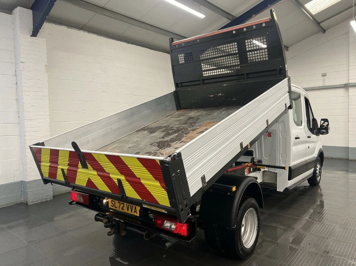 2022 Ford Transit Double Cab Tipper Van — rear three-quarter view