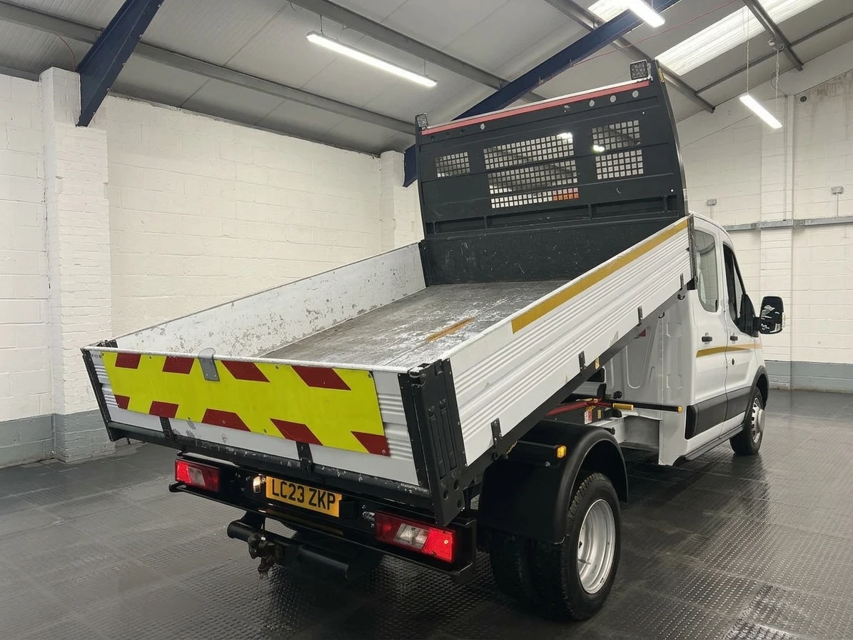 2023 Ford Transit Double Cab Tipper Van — rear three-quarter view