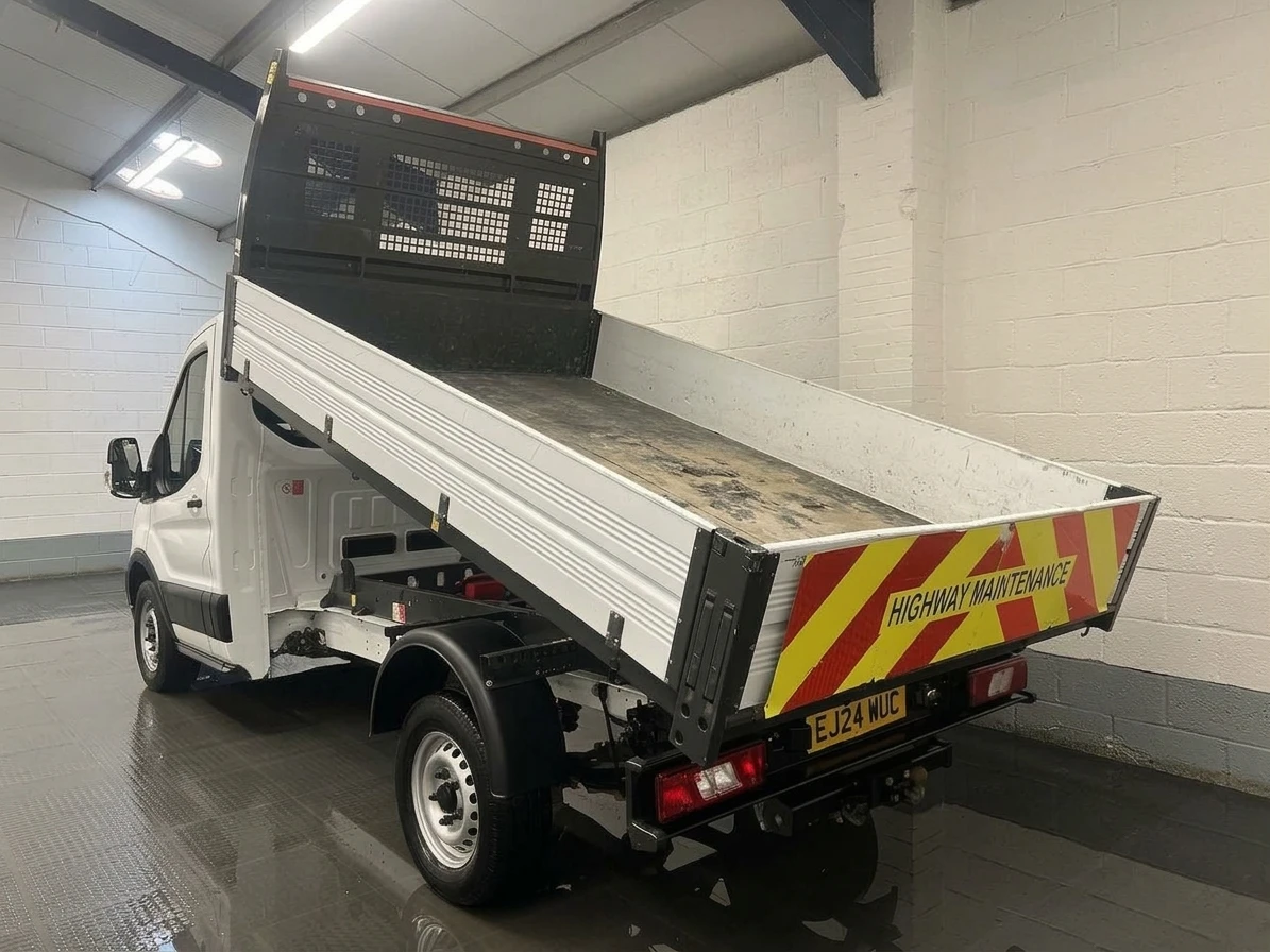 2024 Ford Transit Tipper Van — rear three-quarter view