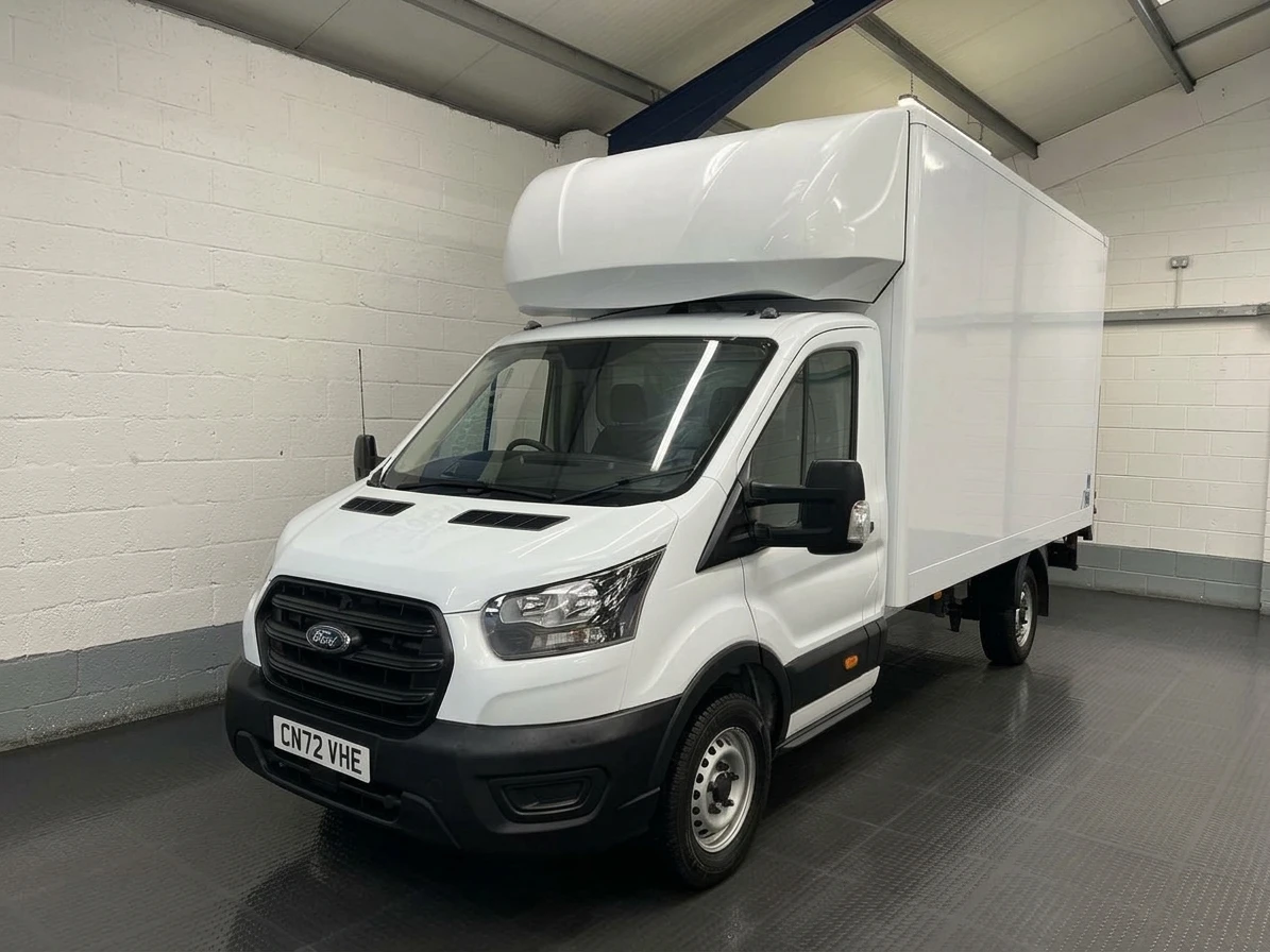 2022 Ford Transit Luton Box Van — front three-quarter view