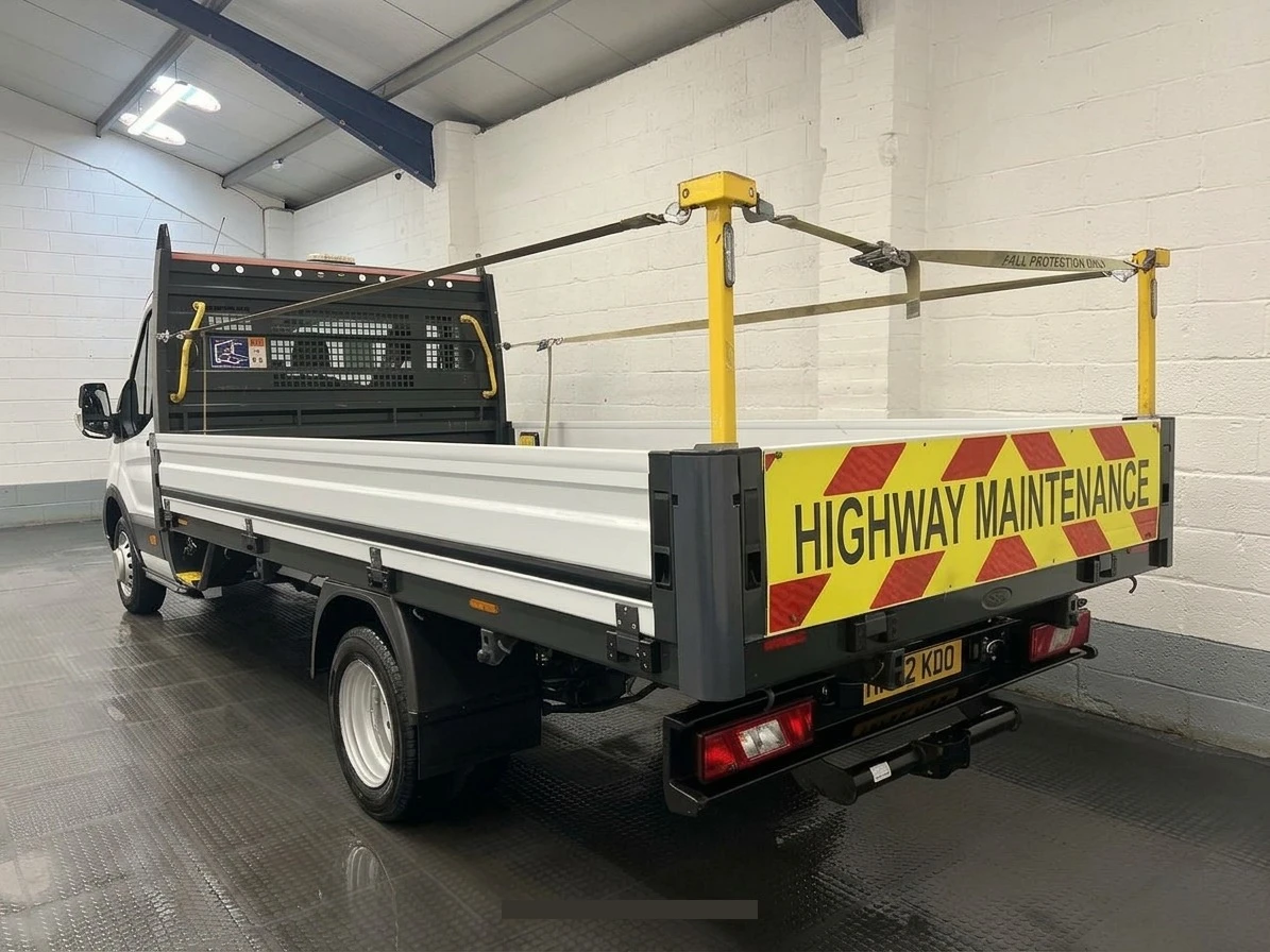 2022 Ford Transit Dropside Van — rear three-quarter view