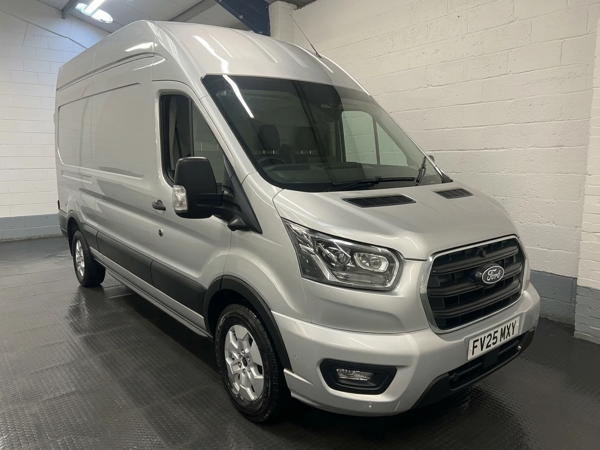 2025 Ford Transit High Roof Panel Van — front three-quarter view