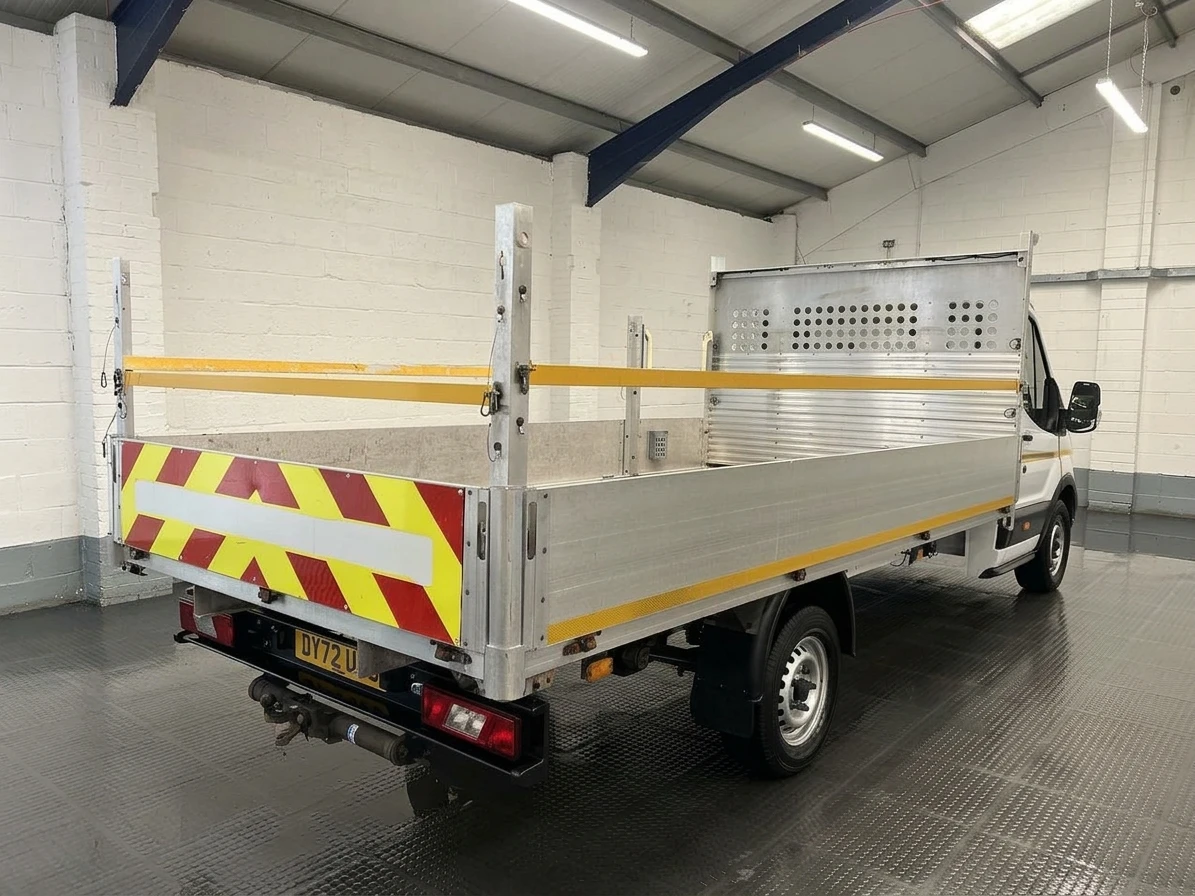 2022 Ford Transit Dropside Van — rear three-quarter view