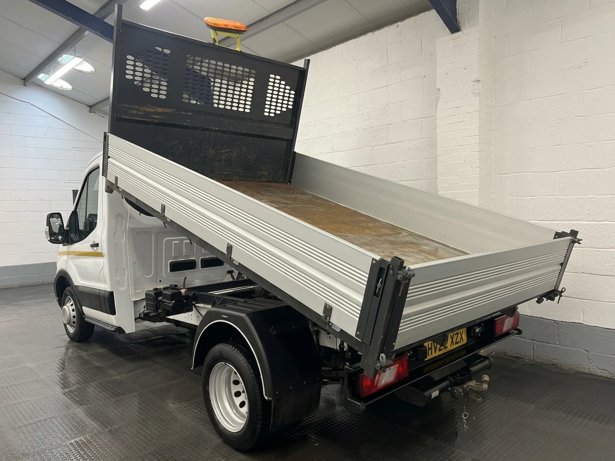 2022 Ford Transit Tipper Van — rear three-quarter view