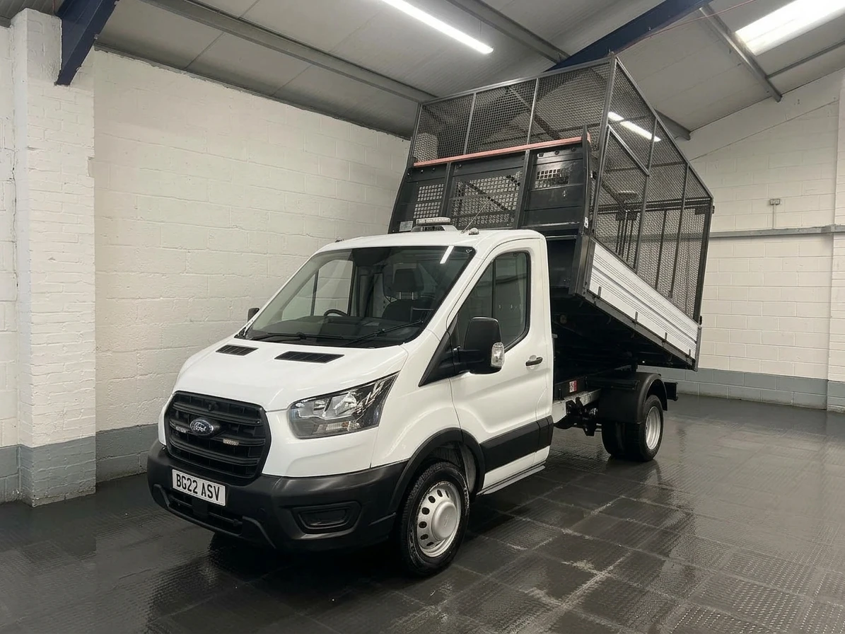 2022 Ford Transit Tipper Van — front three-quarter view