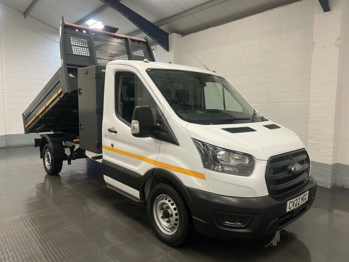 2022 Ford Transit Tipper Van — front three-quarter view