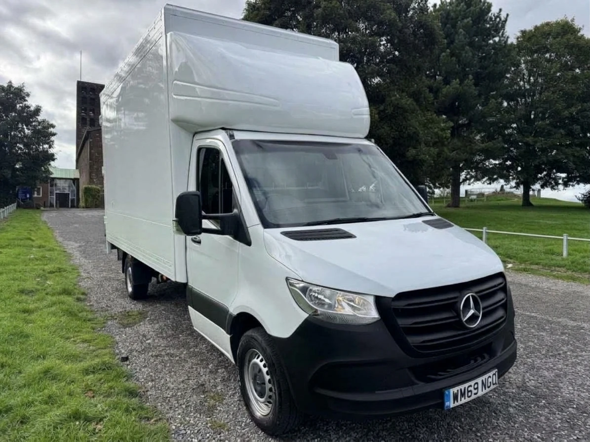 2020 Mercedes-Benz Sprinter CurtainSider Van — front three-quarter view