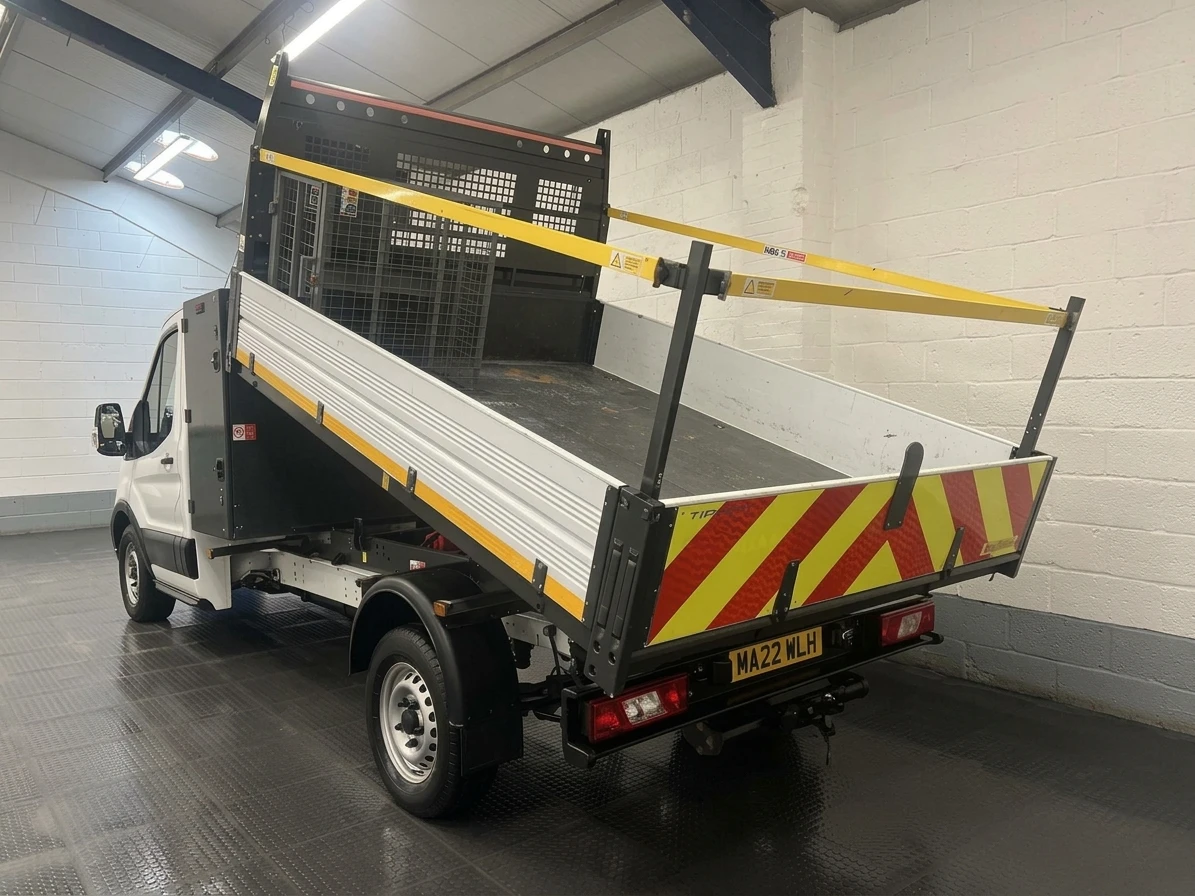 2022 Ford Transit Tipper Van — rear three-quarter view