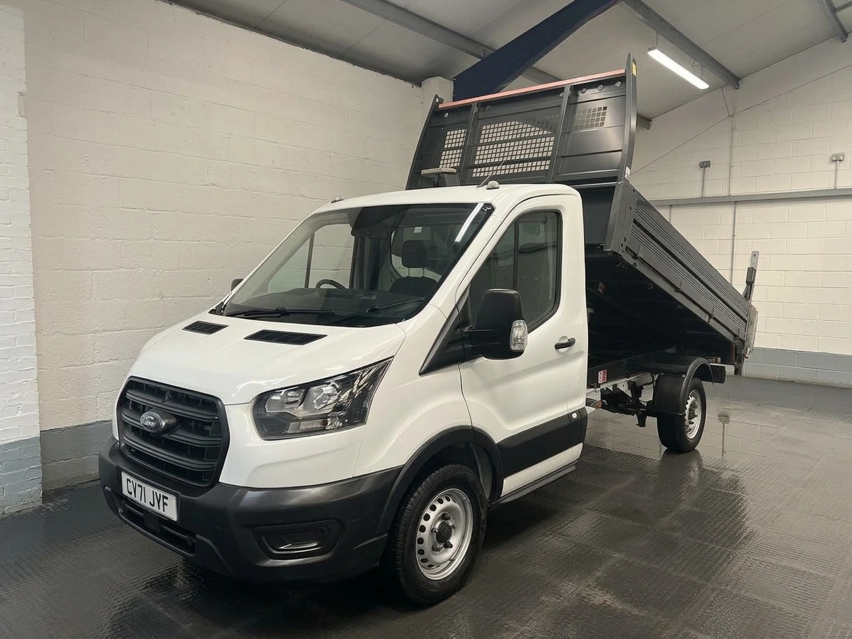 2021 Ford Transit Tipper Van — front three-quarter view