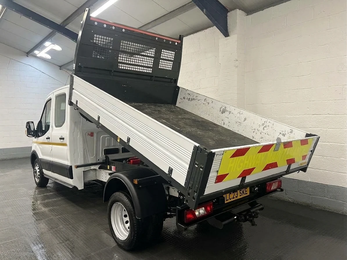 2023 Ford Transit Double Cab Tipper Van — rear three-quarter view