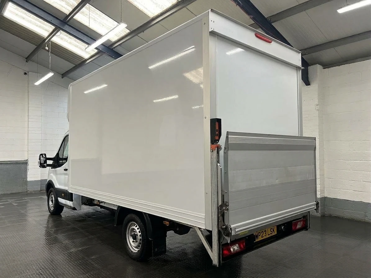 2023 Ford Transit Luton Box Van — rear three-quarter view
