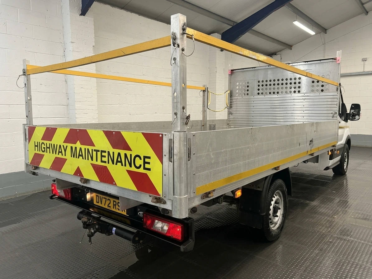 2022 Ford Transit Dropside Van — rear three-quarter view