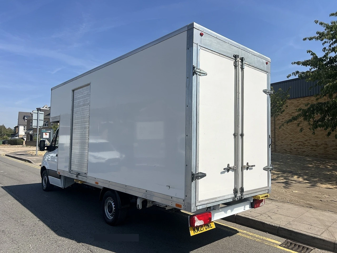 2021 Mercedes-Benz Sprinter Luton Box Van — rear three-quarter view