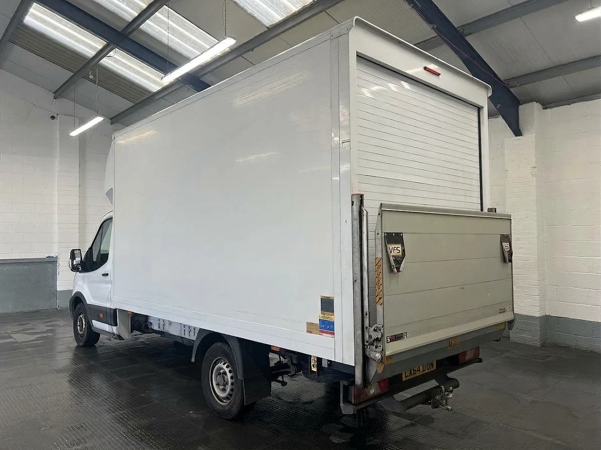 2022 Ford Transit Luton Box Van — rear three-quarter view