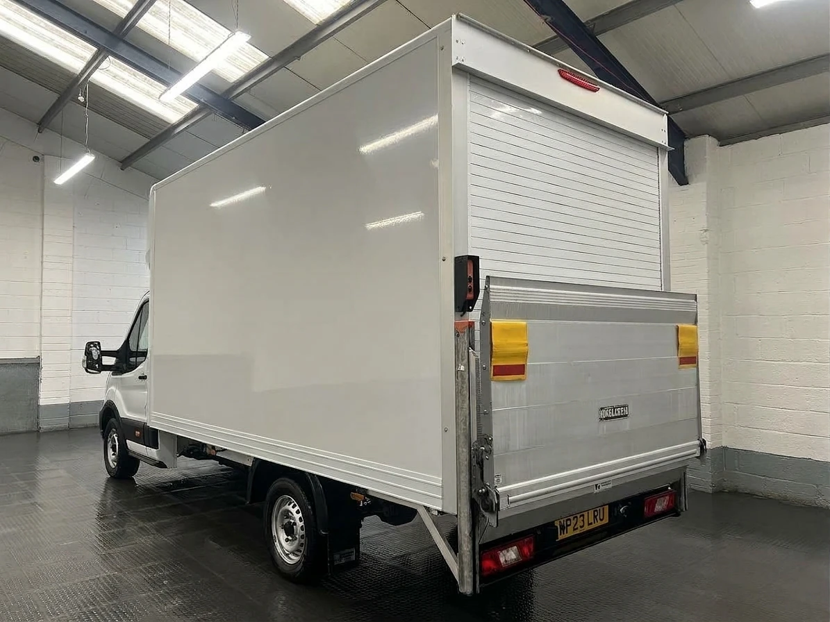 2023 Ford Transit Luton Box Van — rear three-quarter view