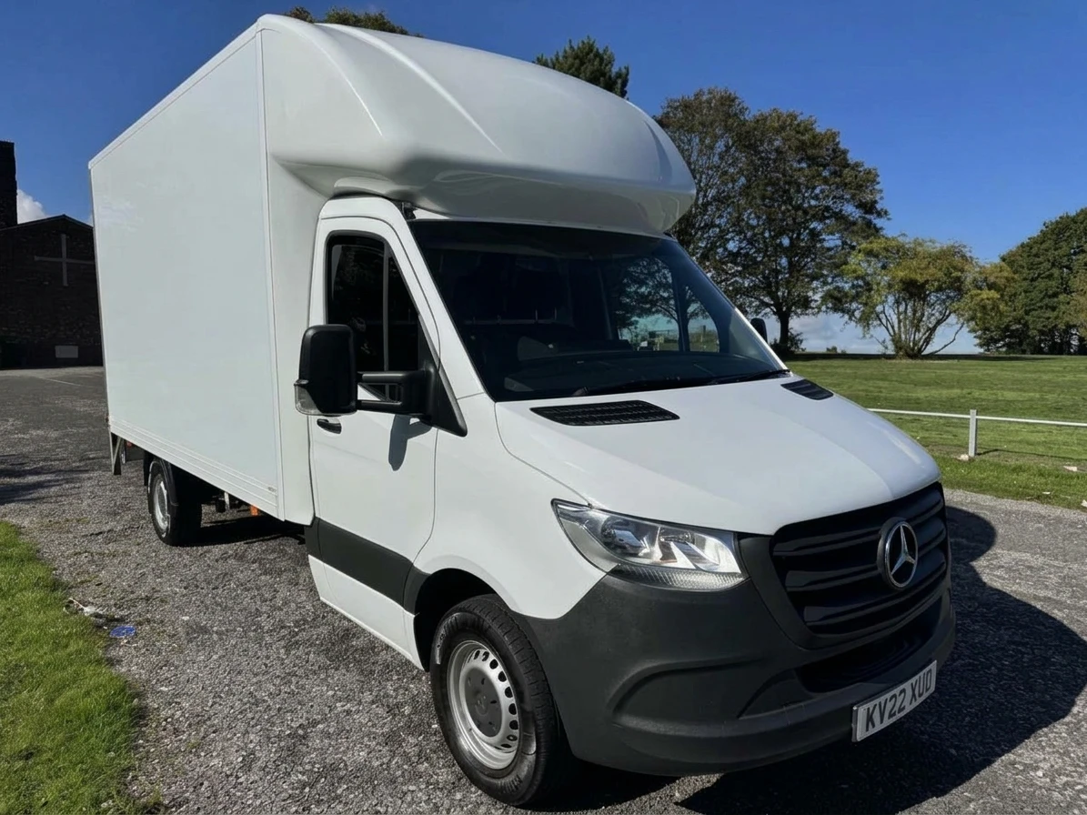 2022 Mercedes-Benz Sprinter CurtainSider Van — front three-quarter view