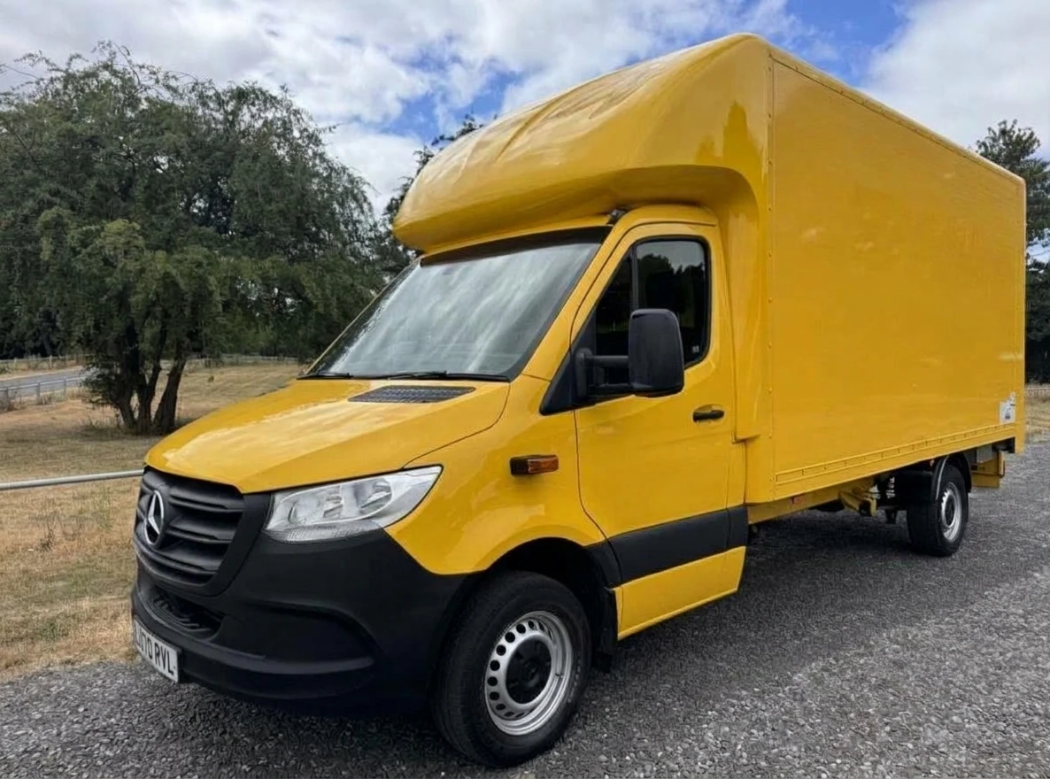 2020 Mercedes-Benz Sprinter Luton Box Van — front three-quarter view