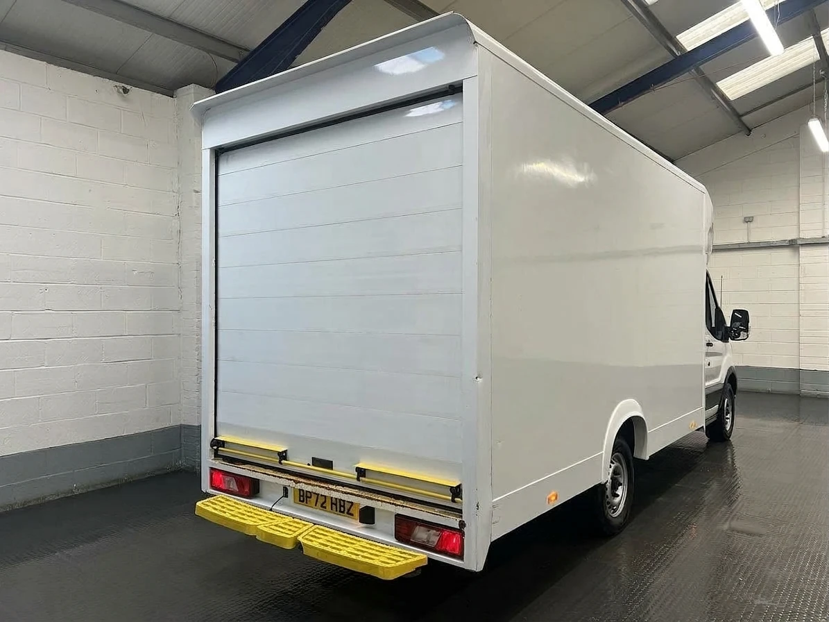 2022 Ford Transit Luton Low Loader Van — rear three-quarter view