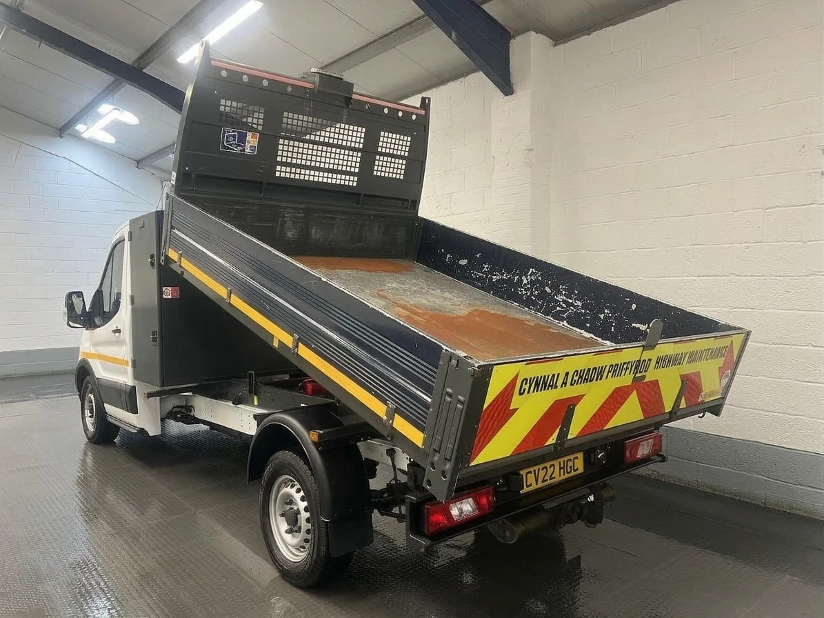 2022 Ford Transit Tipper Van — rear three-quarter view