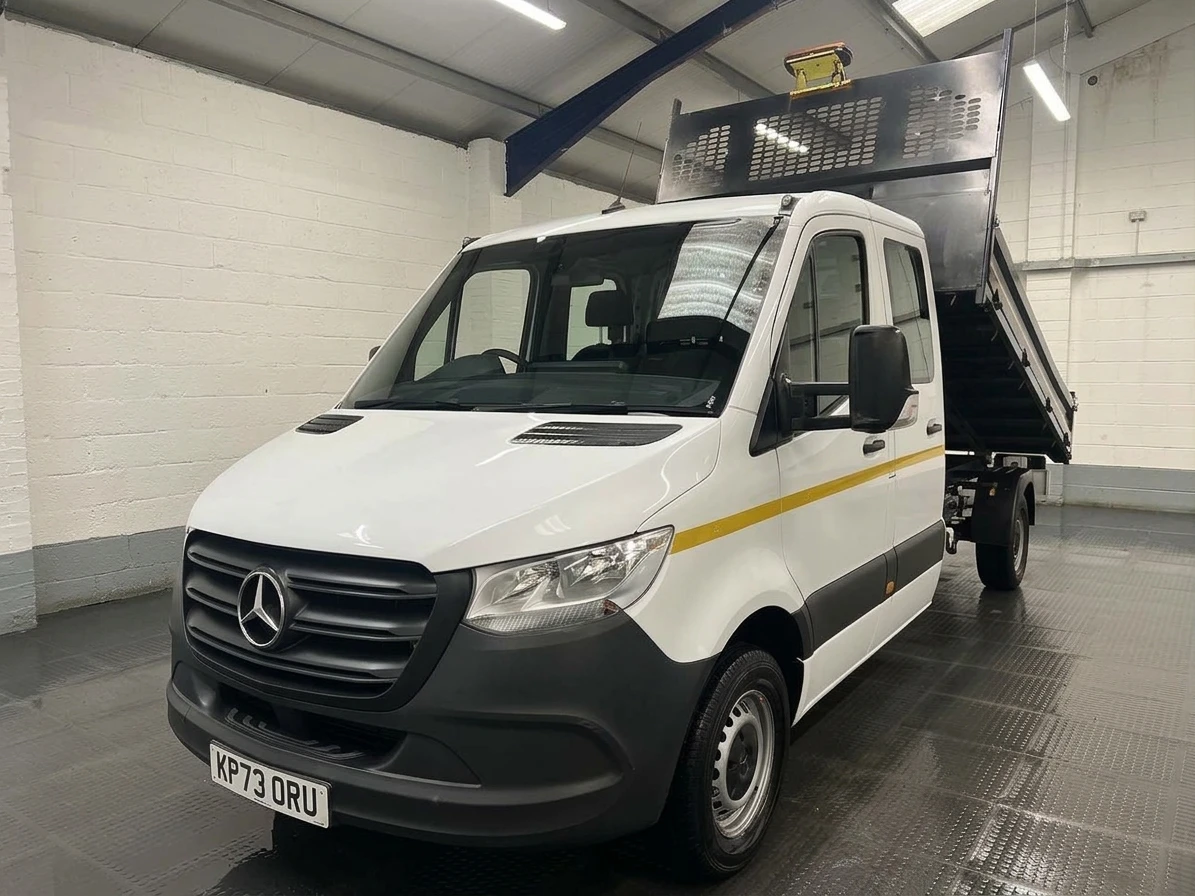2023 Mercedes-Benz Sprinter Tipper Van — front three-quarter view