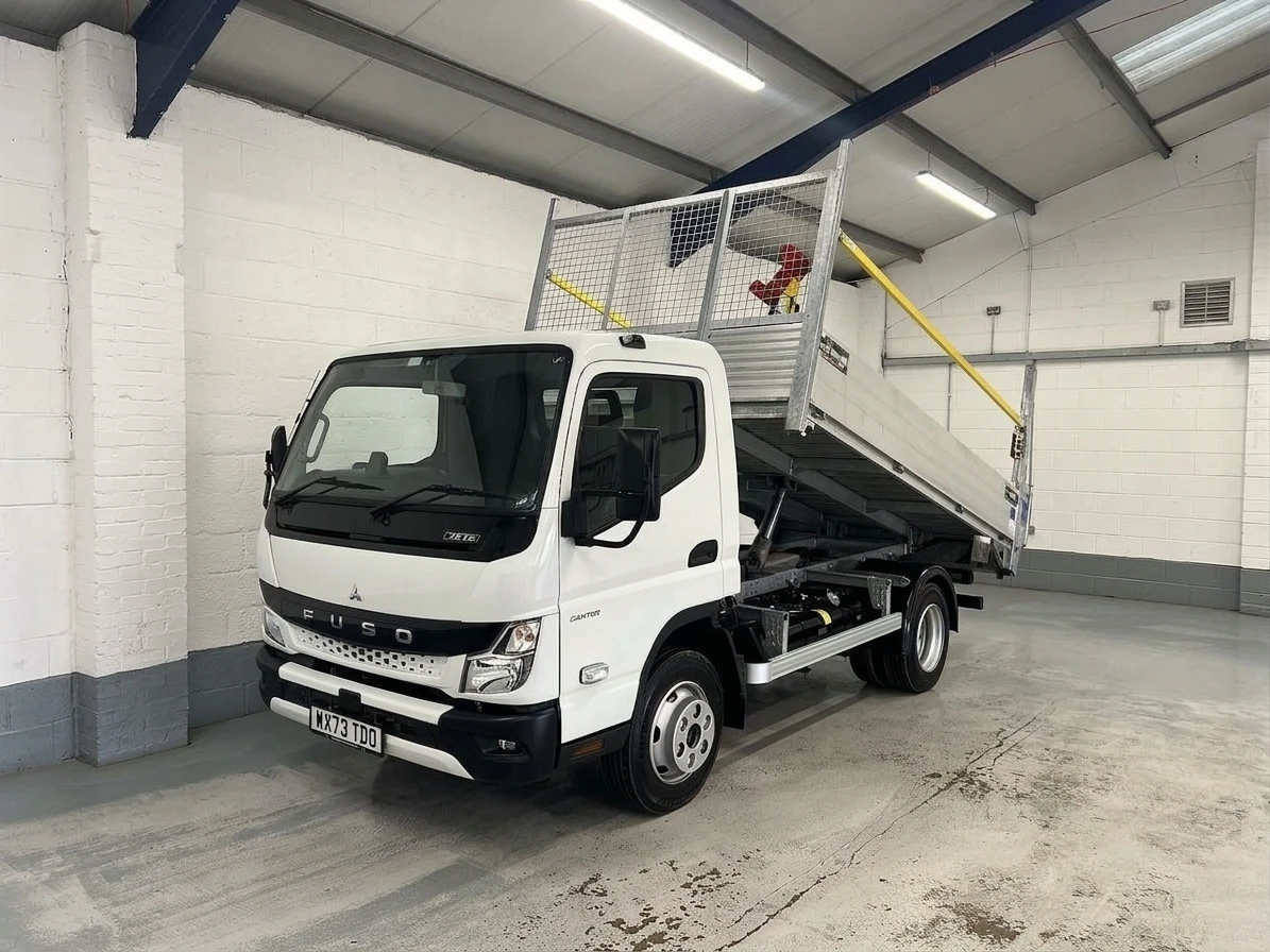 2023 Fuso Canter Tipper Van — front three-quarter view