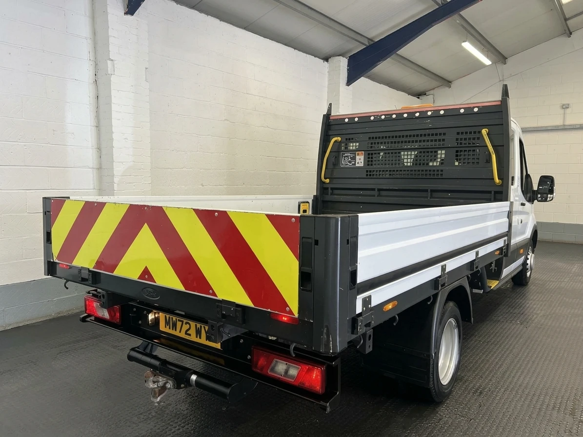 2022 Ford Transit Double Cab Dropside Van — rear three-quarter view