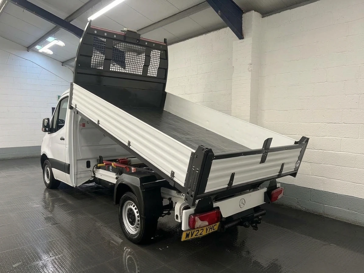 2022 Mercedes-Benz Sprinter Tipper Van — rear three-quarter view